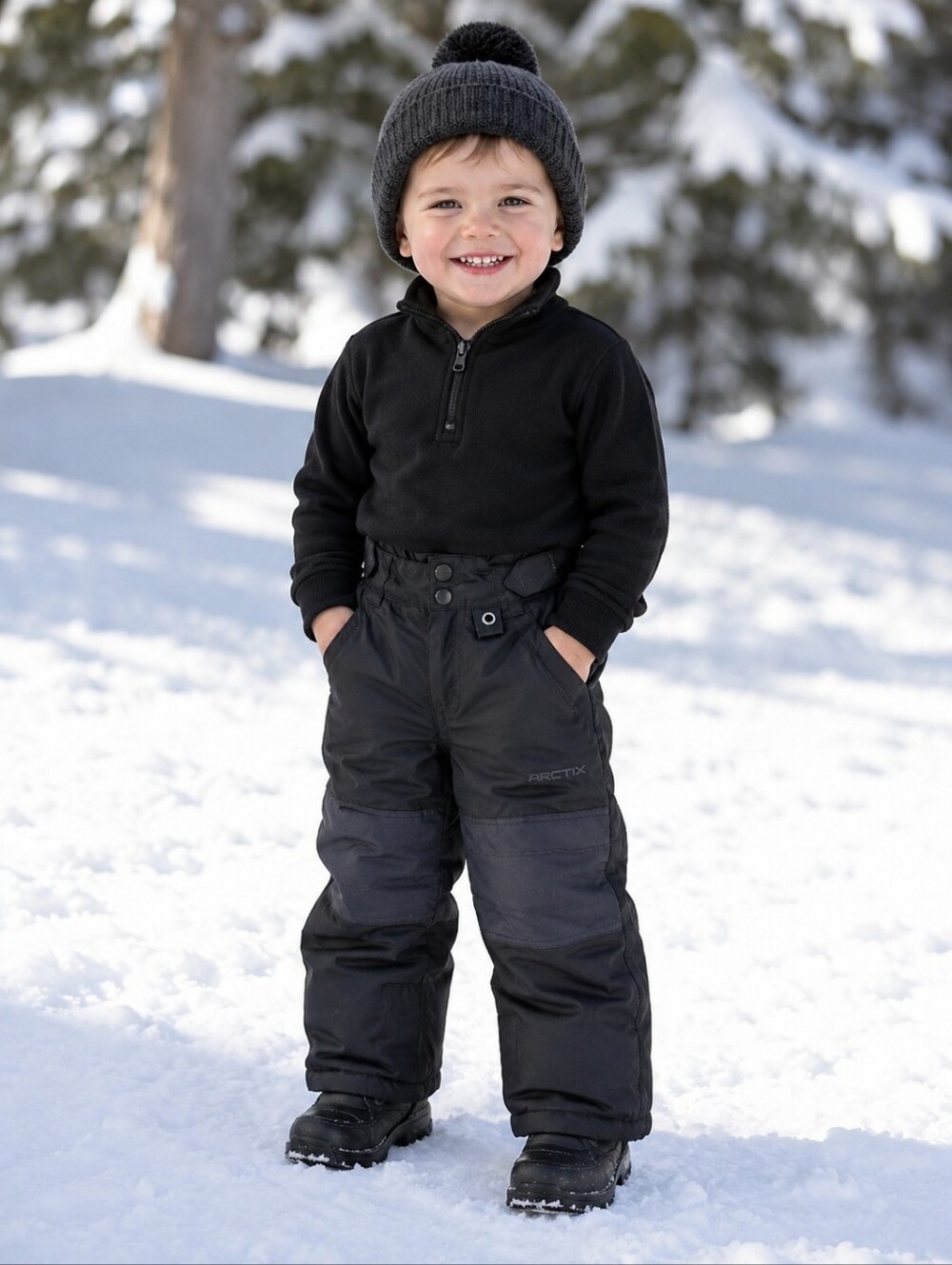 Arctix Black Snow Pants XXS Dark Gray